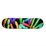 Paint Streaks In A Rainbow Of Colours Skateboard Deck