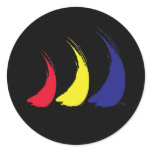 Paint-The-Wind Splashy Sails_on black Sticker
