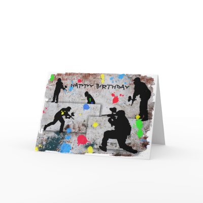 Paintball Battle Greeting Card