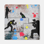 Paintball Battle Refrigerator Magnet