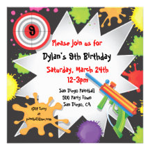 Paintball Birthday Party Invitation