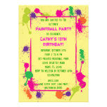 Paintball Birthday Party Invitation