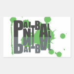 Paintball black on green logo sticker