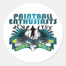 Paintball Enthusiasts Gone Wild Round Stickers