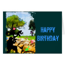 Paintball in the Spring Greeting Card