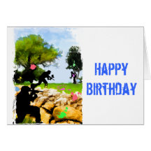 Paintball in the Spring Greeting Card