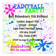 Paintball Invitation