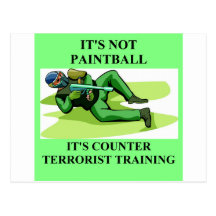paintball player postcards
