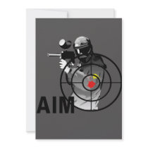 Paintball Shooter - Aim Personalised Invitation