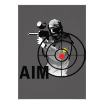 Paintball Shooter - Aim Personalised Invitation