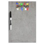 Paintball Splatter on Concrete Wall