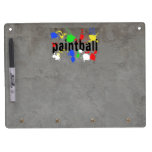 Paintball Splatter on Concrete Wall