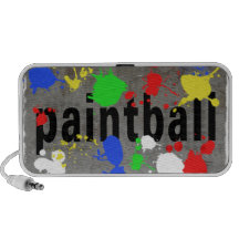 Paintball Splatter on Concrete Wall iPhone Speaker