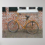 Painted Bicycle Parked Photo Poster