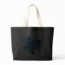 Painted Blue Rose Canvas Bags