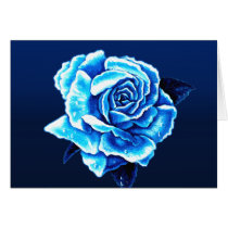 Painted Blue Rose Cards