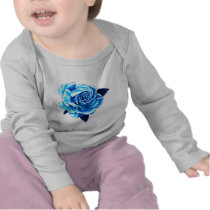 Painted Blue Rose T Shirts