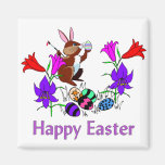 Painted Bunny Eggs Fridge Magnets