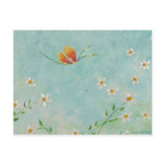 painted butterfly postcard