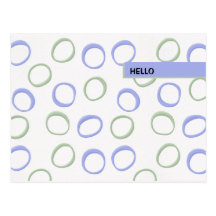 Painted Circles lavender Postcard