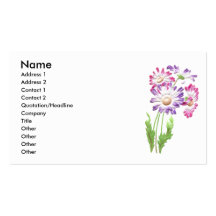 Painted Daisies Business Card Template