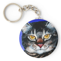 Painted Fat Cat Keychains