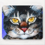 Painted Fat Cat Mouse Pads