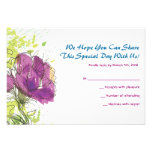 Painted Flowers Bar Bar Mitzvah Star Invitation