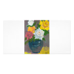 Painted Flowers in Vase photo cards