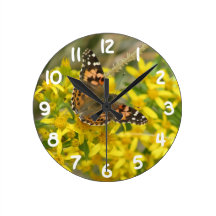 Painted Lady Butterfly Clock