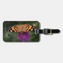 Painted lady butterfly luggage tags