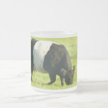Painted Look Belted Galloway Cow in Field Coffee Mug