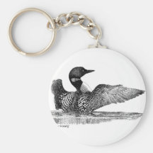 Painted Loon Key Chains