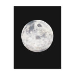 Painted Moon On Black Post Card