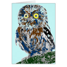 Painted owl cards