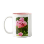 Painted peonies mugs