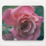 Painted Pink Rose Mousepad