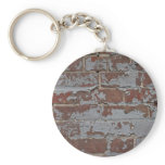 Painted red brick wall keychains