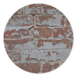 Painted red brick wall stickers