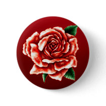 Painted Red Rose Pin