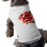 Painted Red Rose pet clothing