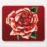 Painted Red Rose Mousepad