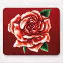 Painted Red Rose mousepads