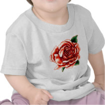 Painted Red Rose Shirt