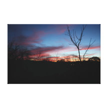 Painted Sky Over Kerrville Stretched Canvas Prints