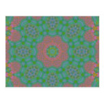 Painted Spring Colours Mandala Postcard