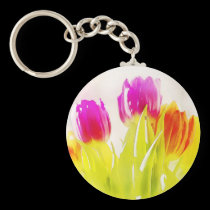 Painted Tulips keychains