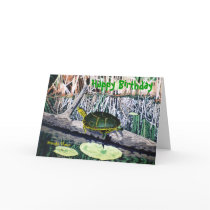 Painted Turtle Birthday Card