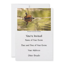 Painted Turtle with Attitude Personalized Invitation