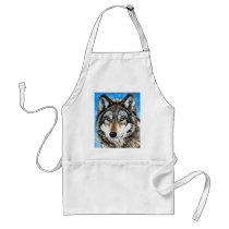 Painted Wolf Apron